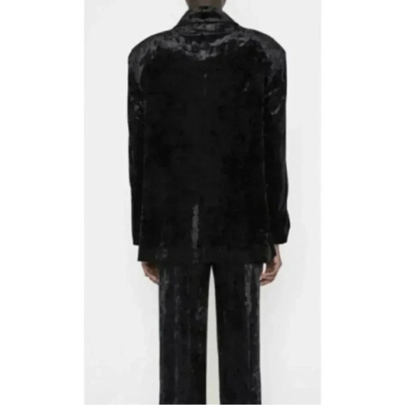 ZARA VELVET BLAZER WITH RHINESTONE BUTTONS - Picture 2 of 7
